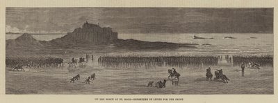 Am Strand von St. Malo, Abfahrt der Truppen an die Front (Stich) von English School