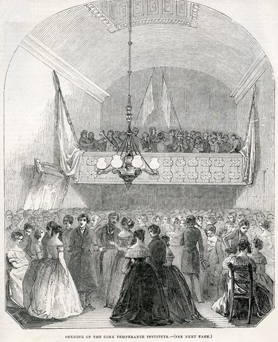 Eröffnung des Cork Temperance Institute, 1845 von English School