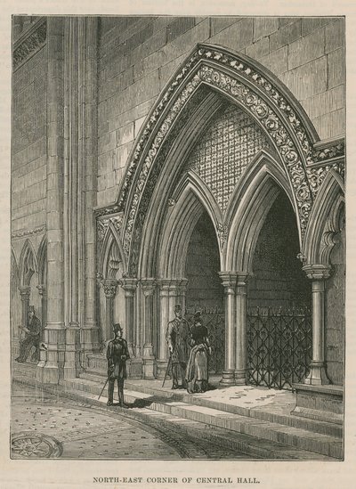 Eröffnung der königlichen Gerichtshöfe: Nordost-Ecke der zentralen Halle von English School
