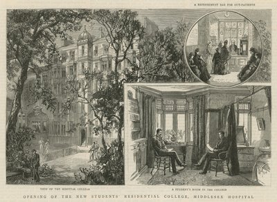 Eröffnung des neuen Studentenwohnheims, Middlesex Hospital von English School