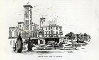 Osborne House vom Gelände aus, aus 