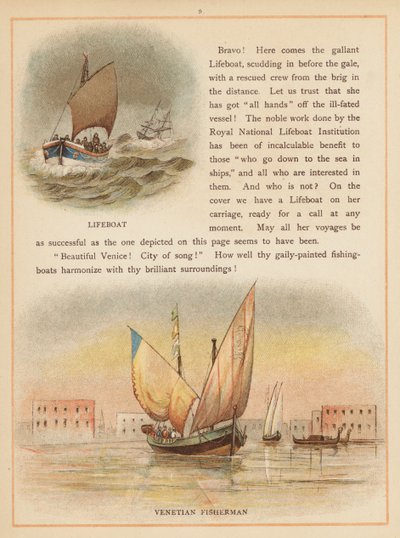 Seite aus Die Boote der Welt, späte 19. Jahrhundert von English School