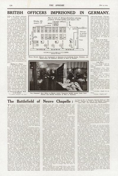 Seite aus The Sphere, 15. Mai 1915 von English School