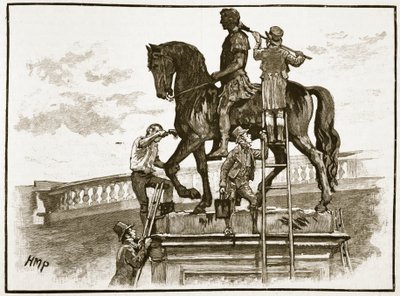 König Wilhelm wird in Dublin schwarz gemalt, 1822, Illustration aus Cassells Illustrierter Geschichte Englands von English School