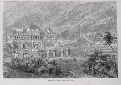 Palast von Sans Souci, Nord-Haiti, aus Santo Domingo Vergangenheit und Gegenwart von Samuel Hazard, veröffentlicht 1873 von English School
