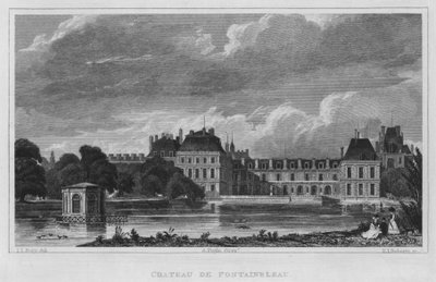 Paris, Chateu De Fontainbleau (Gravur) von English School