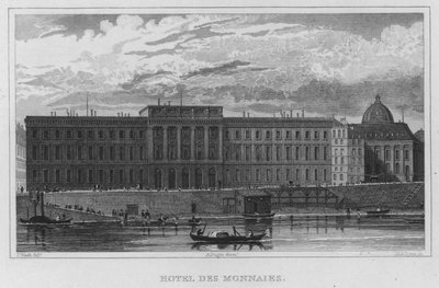 Paris, Hotel Des Monnaies (Gravur) von English School
