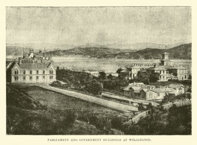 Parlament und Regierungsgebäude in Wellington von English School