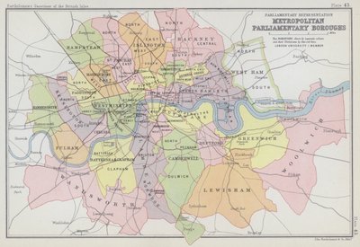 Parlamentarische Vertretung, Metropolitane Parlamentsbezirke von English School