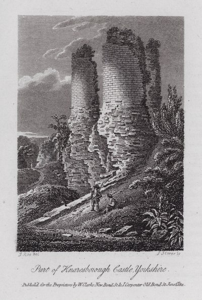 Teil von Knaresborough Castle, Yorkshire von English School