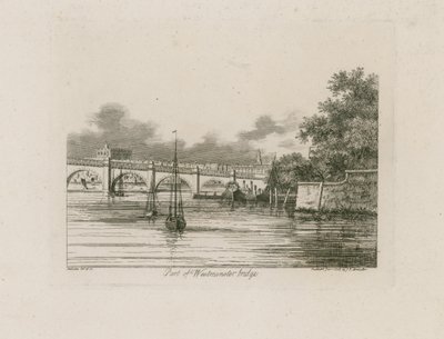 Teil der Westminster-Brücke von English School