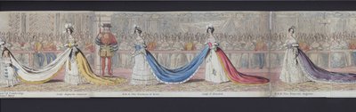 Teil des Panoramas der Hochzeit von Königin Victoria, ca. 1840 von English School