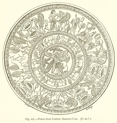 Patera aus Curium, Durchmesser 8 Zoll von English School