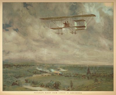 Paulhans Flug von London nach Manchester. Kleines Buch der Luftschiffe. London: Ernest Nister, [1912] von English School
