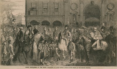Friedensverkündung an der Royal Exchange im Jahr 1748 von English School