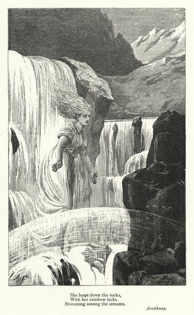 Percy Bysshe Shelley: Illustration für Arethusa (Stich) von English School