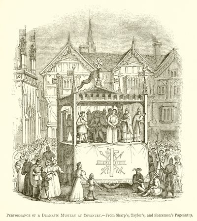 Aufführung eines dramatischen Mysteriums in Coventry von English School