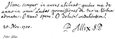 Peter Allix von English School