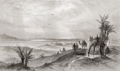 Pi Hahiroth und das Rote Meer, wo die Israeliten während ihres Auszugs aus Ägypten lagerten, aus 