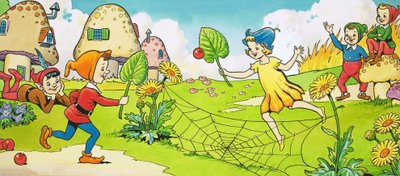 Kobolde spielen eine Art Tennis von English School