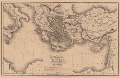 Orte, die in den Apostelgeschichten erwähnt werden, die die Reisen des heiligen Paulus illustrieren von English School