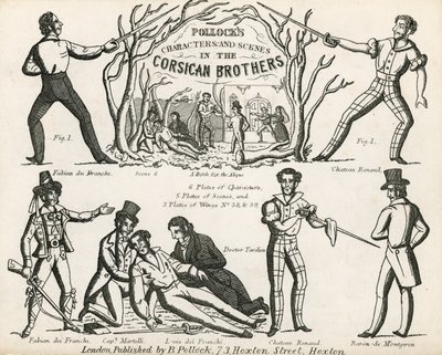 Pollocks Charaktere und Szenen in Die korsischen Brüder von English School
