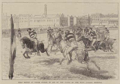 Polo-Match in Lillie Bridge zugunsten der Mittel des West London Hospital (Stich) von English School