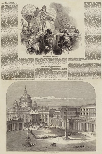 Papst Pius IX (Gravur) von English School