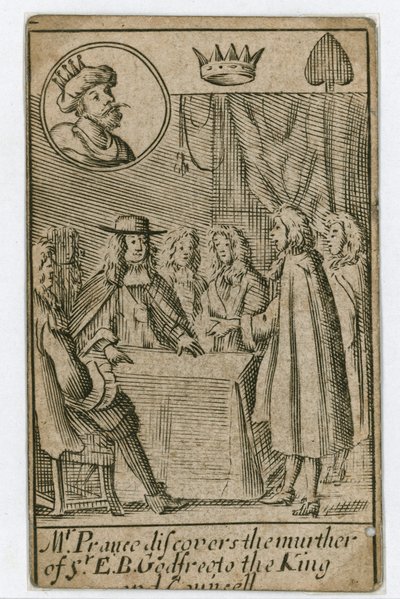 Popish Plot Spielkarte von English School