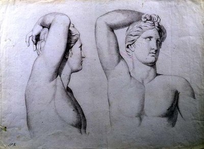 Porträtbüsten von Nackten, ca. 1780 von English School