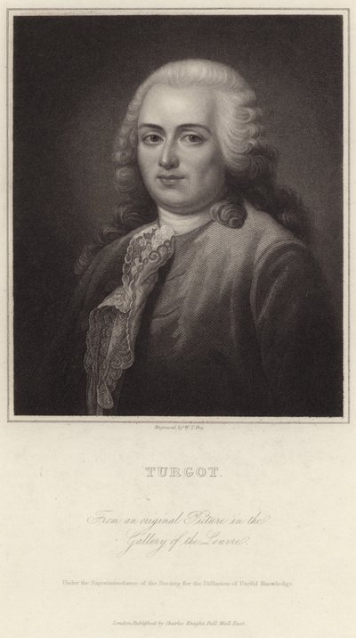 Porträt von Anne-Robert-Jacques Turgot von English School