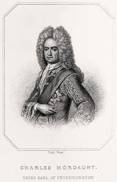 Porträt von Charles Mordaunt, 3. Earl of Peterborough von English School