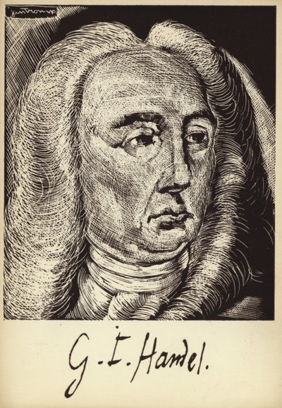 Porträt von Georg Friedrich Händel von English School