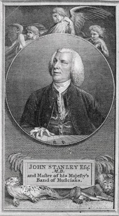 Porträt von John Stanley (1712-86) von English School