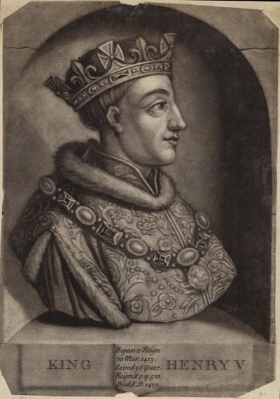 Porträt von König Heinrich V. von England von English School