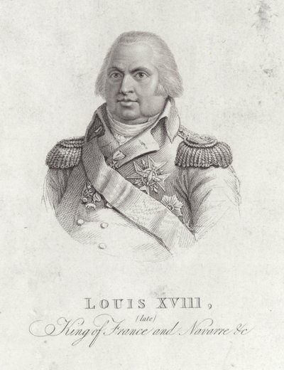 Porträt von König Ludwig XVIII von English School