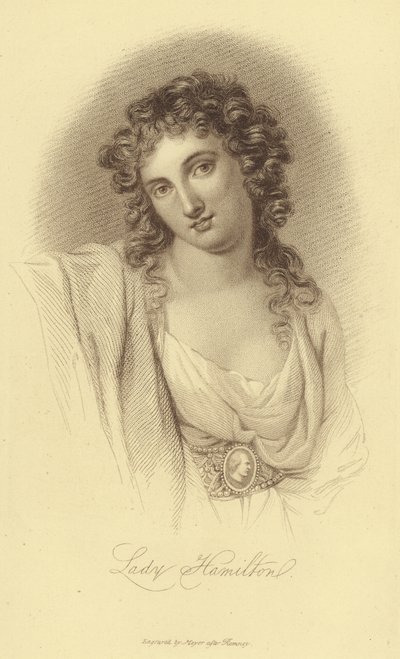 Porträt von Lady Hamilton von English School