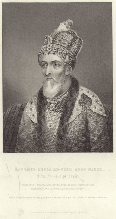 Porträt von Mahomed Suraj-oo-deen Shah Gazee von English School