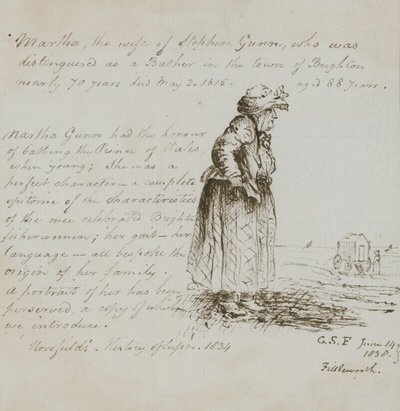 Porträt von Martha Gunn von English School