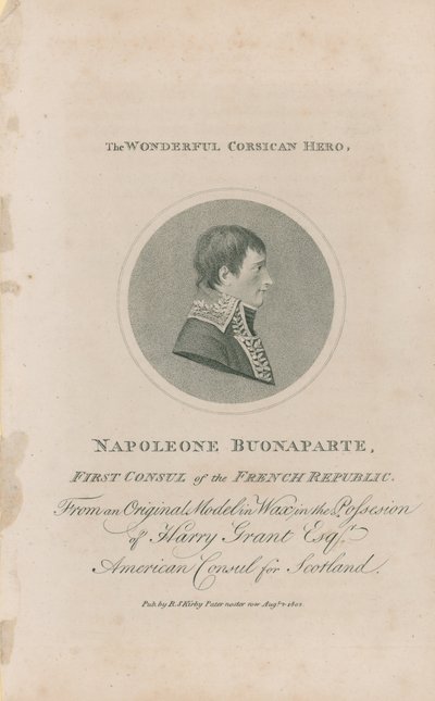 Porträt von Napoleon Bonaparte von English School
