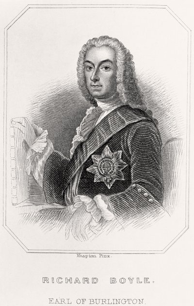 Porträt von Richard Boyle, Earl of Burlington, 1835 von English School