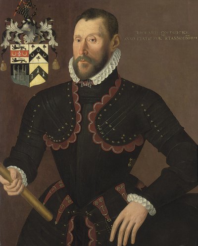 Porträt von Richard Goodricke, Sen., im Alter von 50 Jahren, 1574 von English School