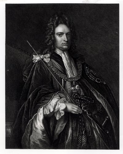 Porträt von Robert Harley, erster Earl of Oxford (1671-1724) (Kupferstich) von English School