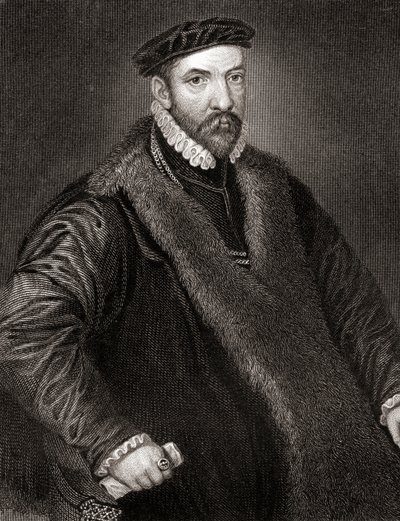 Porträt von Sir Nicholas Bacon (1510-1579) aus Lodges British Portraits, 1823 von English School