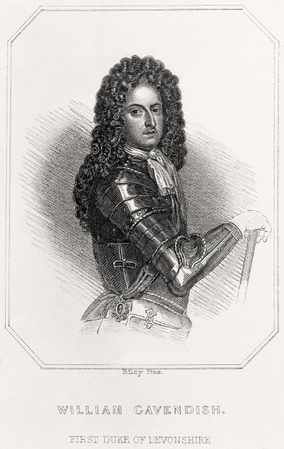 Porträt von William Cavendish, 1. Herzog von Devonshire von English School