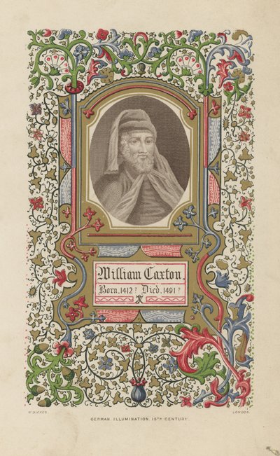 Porträt von William Caxton von English School