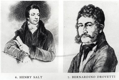 Porträts von Henry Salt und Bernardino Drovetti von English School