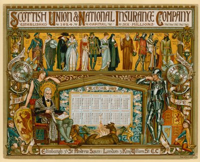 Plakat für Scottish Union & National Insurance Company von English School