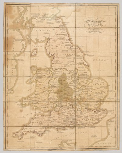 Praehagraphie von England, eine Karte dieses Königreichs, die die wichtigsten Schlachten illustriert, 1807 von English School