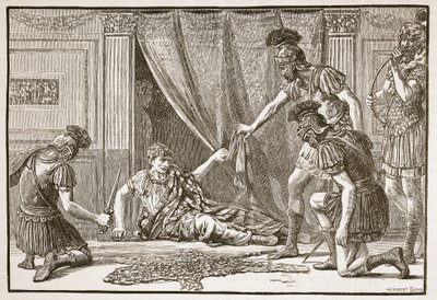 Prätorianergarde begrüßt Claudius als Imperator von English School